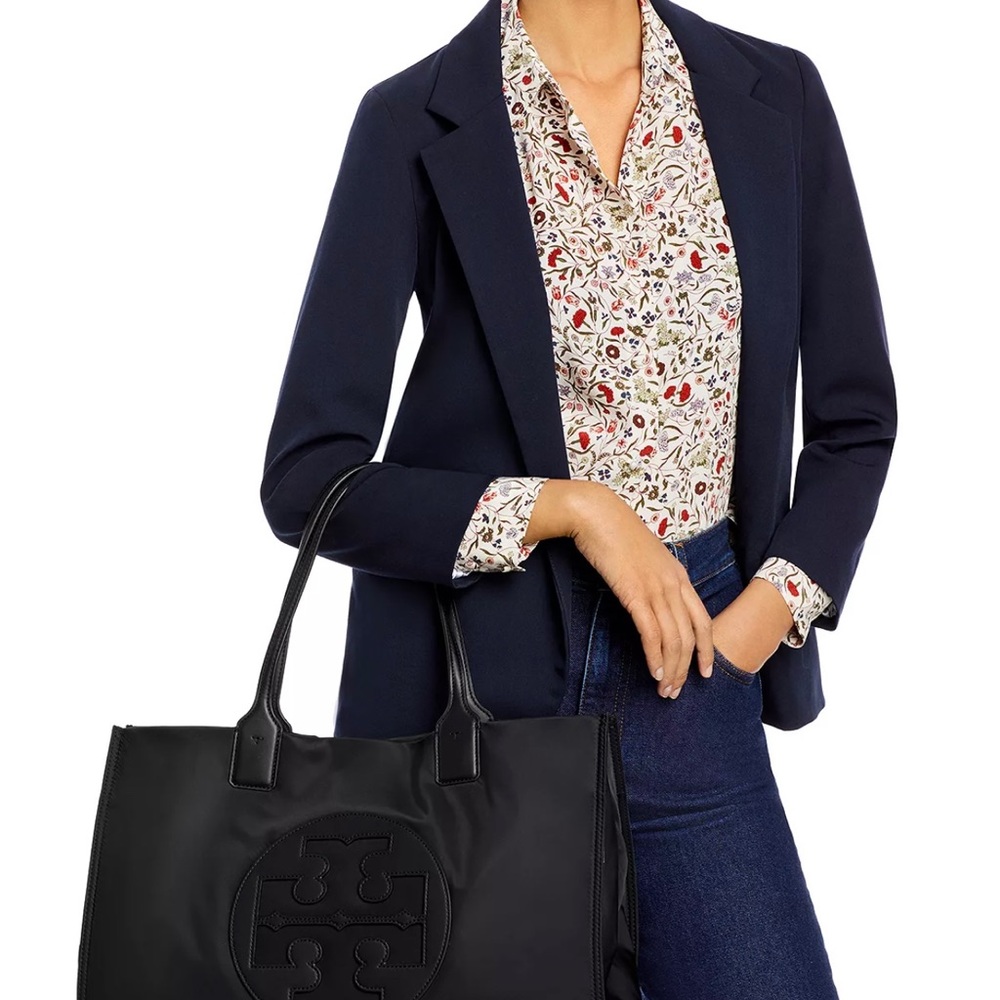 Tory Burch Black Ella Tote - Picture 3 of 5